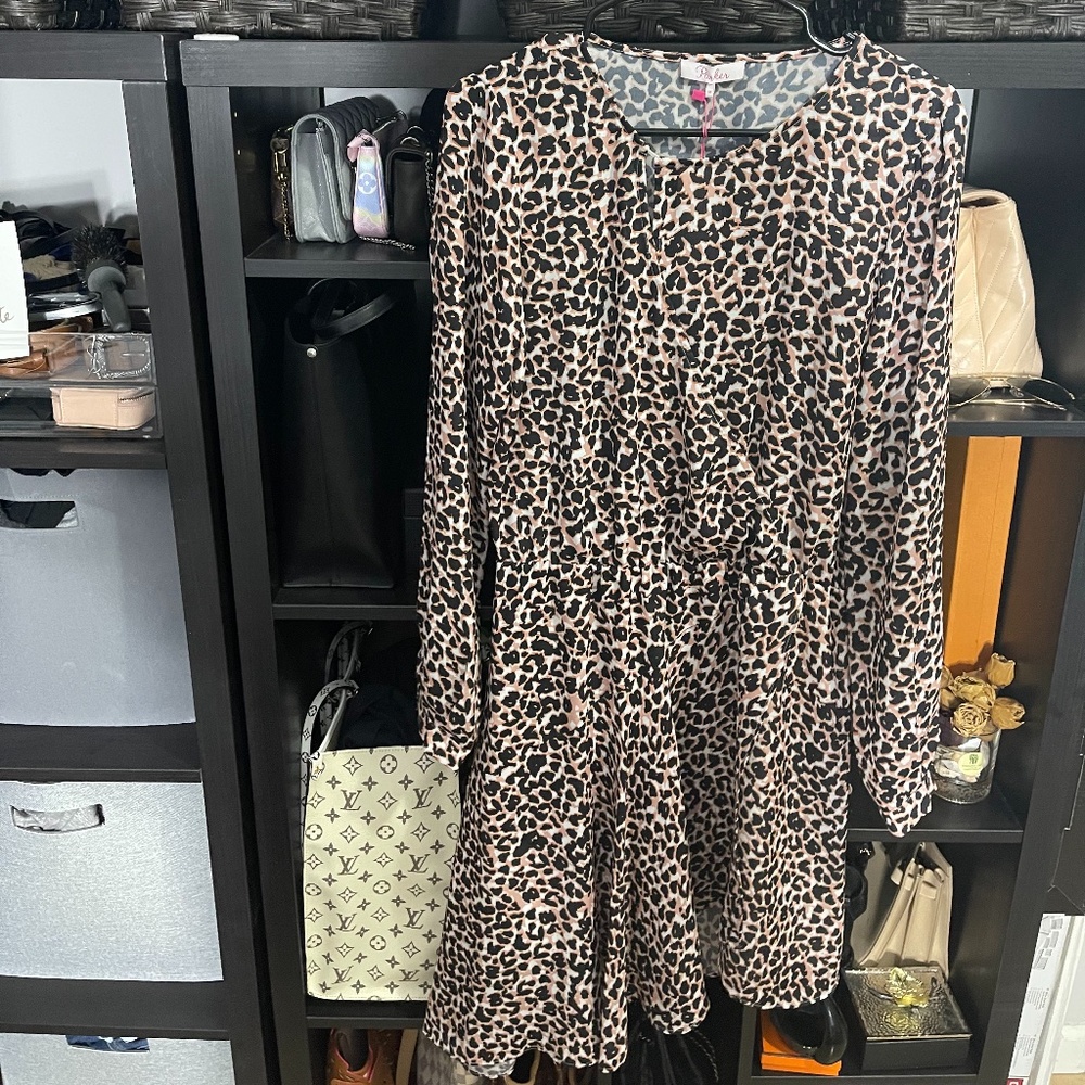 Parker NYC Leopard Print Dress